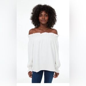 Tuckernuck Off the Shoulder White Top